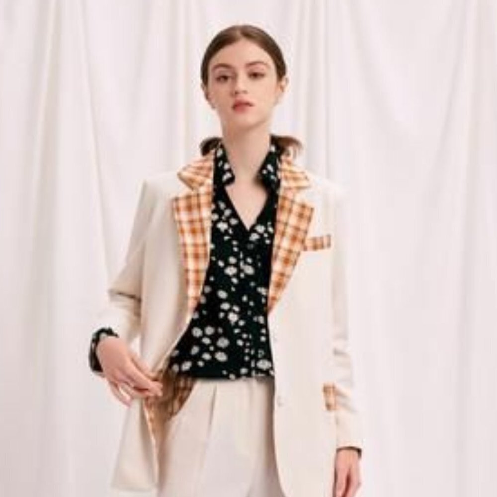 Petite Studio NYC Frankie Blazer in Oatmeal NWT